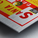 1955 Santa Clara Broncos Basketball Schedule Art Metal print