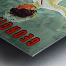 1969 Georgia Basketball Cheerleader Art Metal print