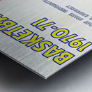 1970 Murray State Racers Basketball Art Metal print