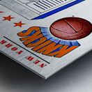 Vintage New York Knicks Art by George Kalinksy Metal print