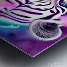 White Tiger On A Rainbow In The Style Of Char Metal print