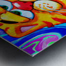 Garfield drinking coffee Metal print