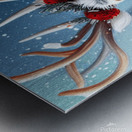 Fantasy Reindeer With Flowers Metal print