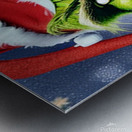 The Grinch Drinking Coffee Metal print