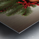 Intricately Rendered Dark Brown Skin Christma Metal print