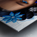 Melanin Girl In A Blue Snowsuit Metal print