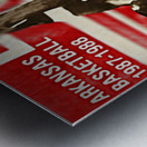 1987 Arkansas Razorbacks Basketball Art Remix Metal print