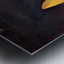 Cat in front of a Bonfire Metal print