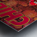 Retro Kansas City Chiefs Football Art Metal print