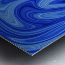 Blue and White Abstract Metal print