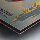 Red Car Trolley Metal print