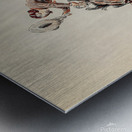 Charles Russell - Bucking Horse And Cowgirl Metal print