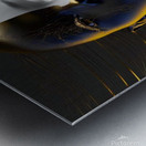 Black is gold  Metal print