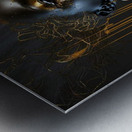 Black is gold  Metal print