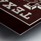 Vintage Texas Aggies Block T Logo Art Metal print