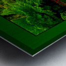 TRADITIONAL JAPANESE MOON BRIDGE  AT THE RYOAN-JI TEMPLE GARDEN IN KYOTO JAPAN Metal print