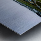 Tranquil Majesty: The Headland Hotel and Fistral Beach on a Rainy Morning Metal print