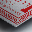 1929 Ohio State Ticket Stub Remix Metal print