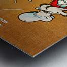 Bucky Badger and Oregon Duck Cartoon Art Metal print