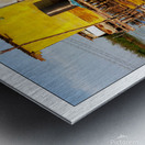 Traditional stilt house built over the water Zulia Venezuela Metal print