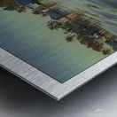 Traditional stilt house built over the water Zulia Venezuela Metal print