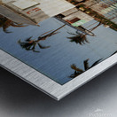 Traditional stilt house built over the water Zulia Venezuela Metal print