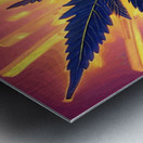 Neon Leaf  Metal print