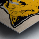 Vintage Michigan Tech Husky Art Metal print