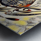 The Thinker 9 Metal print