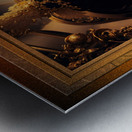 Appalina Cesaria The First Lady Of Burlesque Feather Dancer Glamour AI Concept Art Portrait by Xzendor7 Metal print