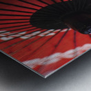 Japanese red umbrella; Kyoto, Japan Metal print