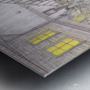 Wild West Saloon Fight Metal print