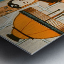 Vintage College Students and Collegiate Pennants Metal print