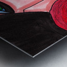 Brunette with Flowers Metal print