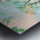 Turquoise Winter Birch Trees Perspective Metal print