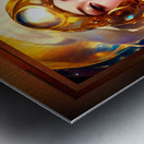 An Ethereal Space Girl And All That Glitters Sci-FI Fantasy AI Concept Art Portrait by Xzendor7 Metal print