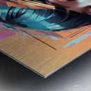 Glitch Aesthetics Dynamic art Metal print