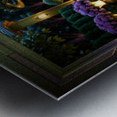 The Pearl Of Light In The Golden Garden Mystical Fantasy AI Concept Art Portrait by Xzendor7 Metal print