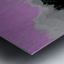 Abstract Melted Forest in Pinks and Turquoise Metal print