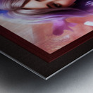 A Beauty Among Pastel Flowers Alluring AI Concept Art Portrait by Xzendor7 Metal print