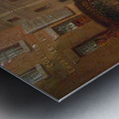 People talking in the street Metal print