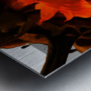 Distressed Sunflowers Edge Metal print