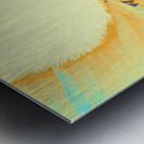  Neon Orange Sunflowers Two in Heatwave Metal print