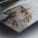 Decaying window at Eastern State Penitentiary Metal print