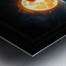 The Enchanted Realm Of The Orange Moon Captivating AI Concept Art by Xzendor7 Metal print