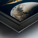 Take An Adventurous Journey To The Moon AI Concept Art by Xzendor7 Vintage Art Poster Metal print