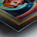 Tranyias Adventures Across The Cosmos Retro Fusion Sci-Fi Poster Art AI Concept Creation by Xzendor7 Metal print