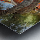 Santorini beachside hammock Metal print