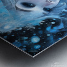 Mystical Ice Queen - Fantasy Winter Goddess Portrait in Blue Tones Metal print