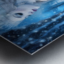 Enchanted Snow Queen in Winter Forest - Fantasy Ice Princess Art Metal print